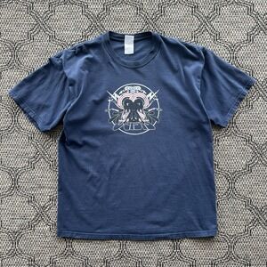 Vintage Oasis T-shirt Men's XL Navy North American Tour Rock Band Wonderwall Y2K